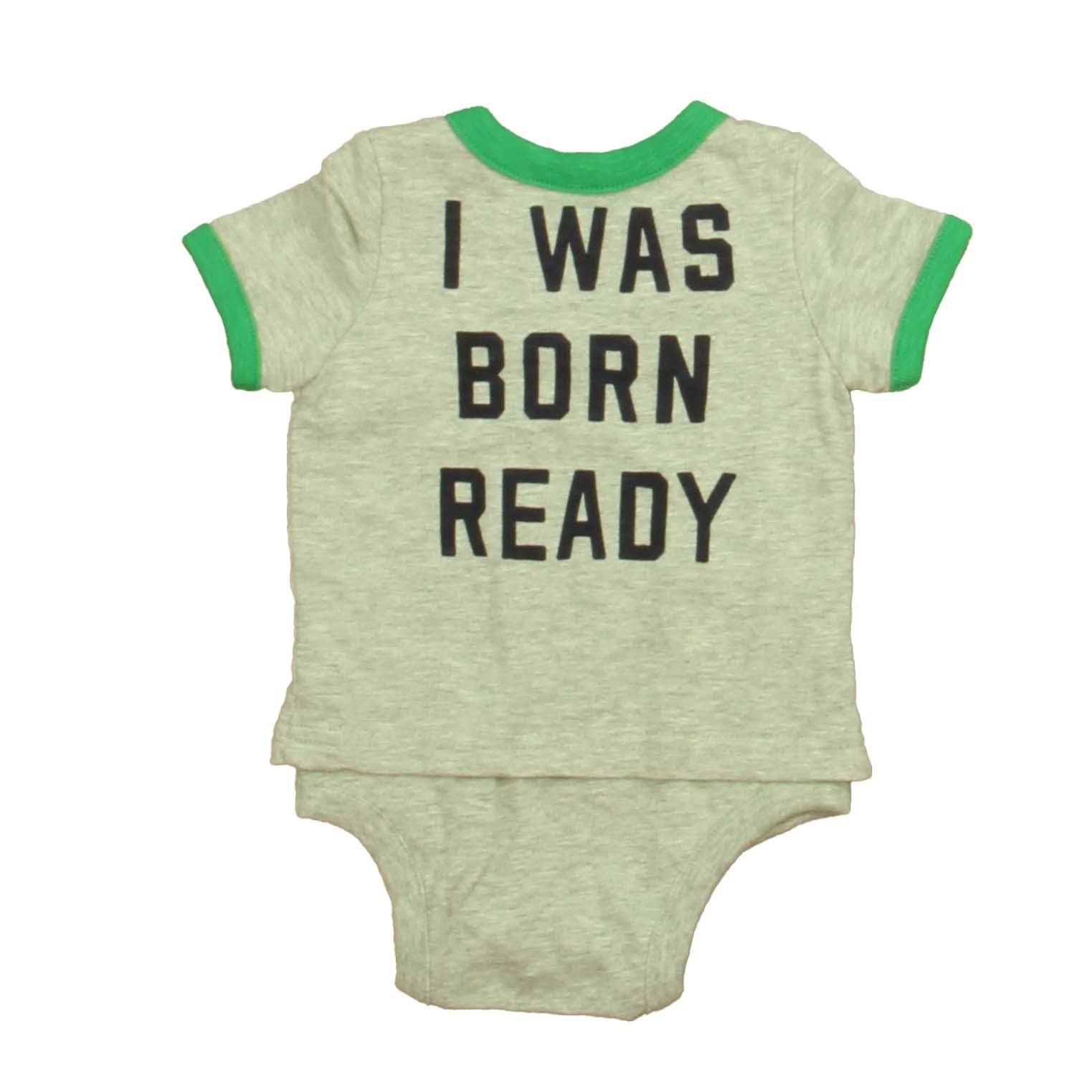 Gap Boys Gray | Green Rainbow Onesie Size: 3-6 Months Gray | Green Rainbow