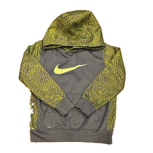 Nike Boys Gray | Green Hoodie Size: 5-6 Years