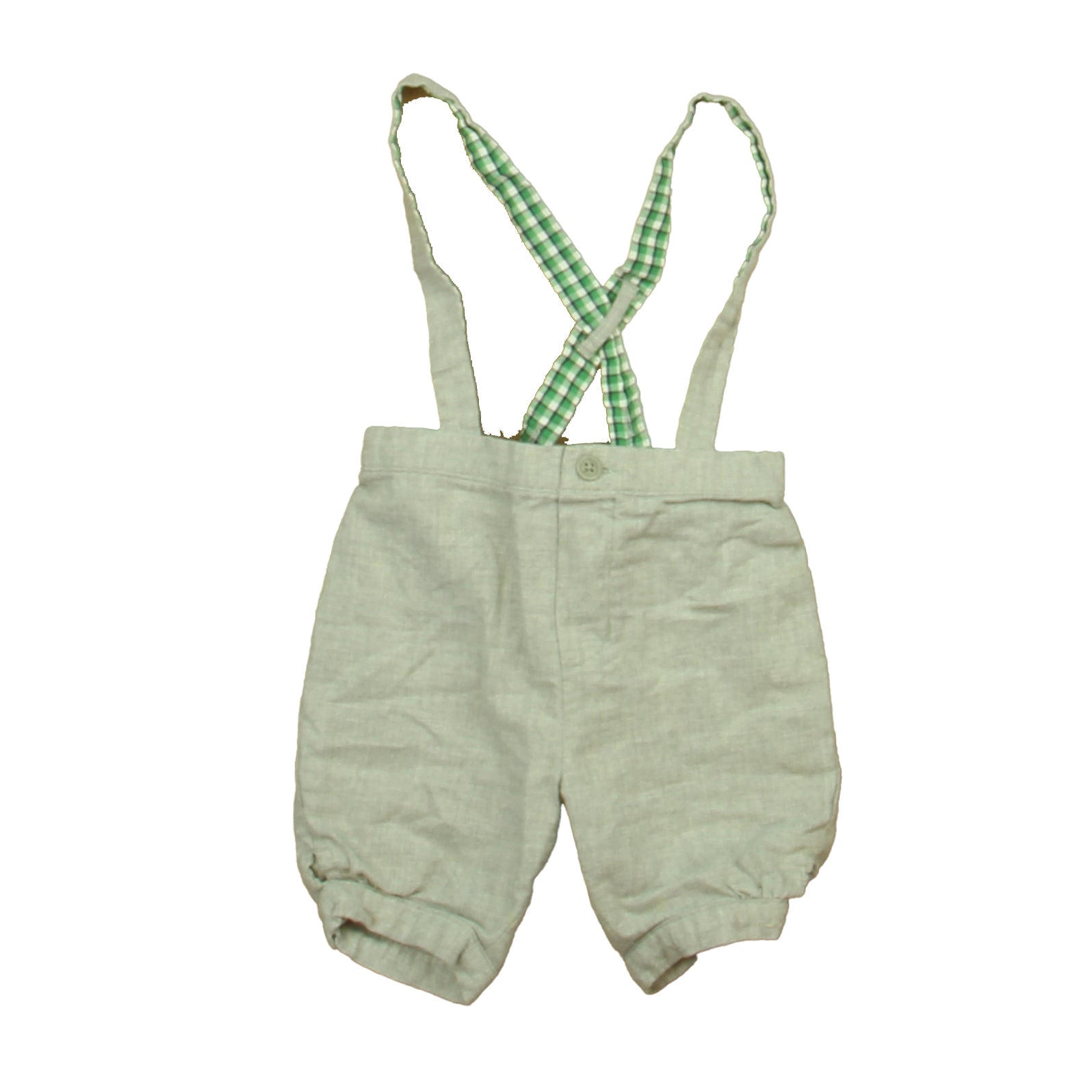 Janie and Jack Boys Gray | Green Shorts Size: 3-6 Months Gray | Green