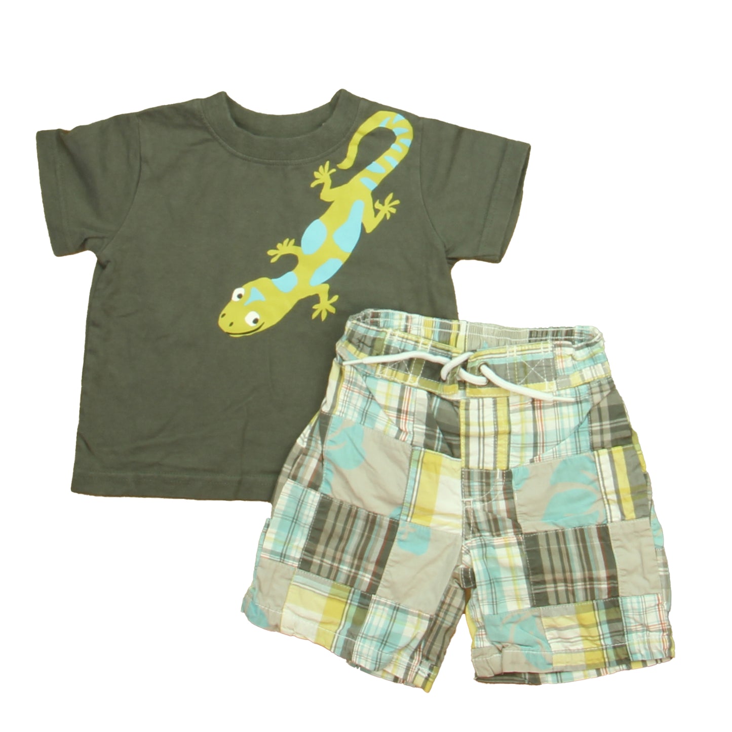 Gymboree Boys Gray | Green Apparel Sets Size: 6-12 Months Gray | Green