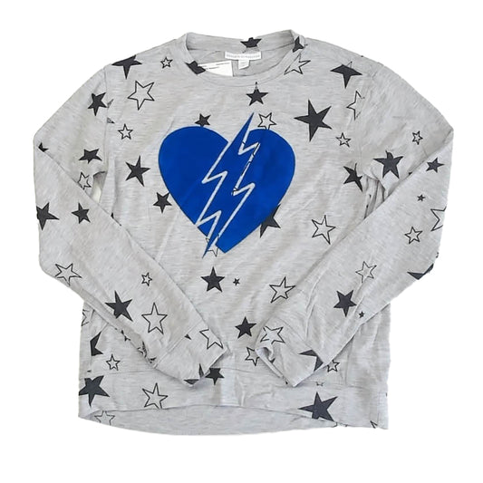 Rockets Of Awesome Girls Gray | Heart | Stars Sweatshirt Size: 12 Years Gray | Heart | Stars