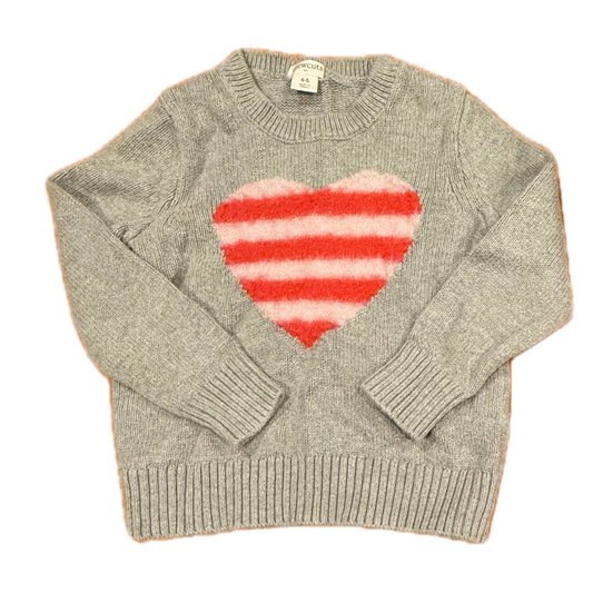 Crewcuts Girls Gray Heart Sweater Size: 4-5T Gray Heart