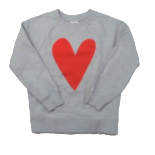 Hanna Andersson Girls Gray Heart Sweatshirt Size: 5T Gray Heart