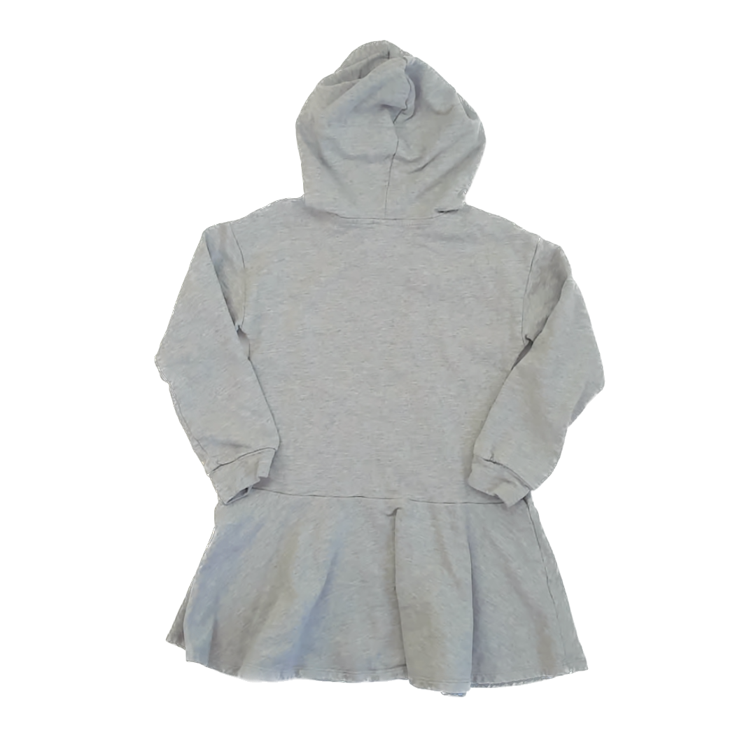 Tea Collection Girls Gray | Hooded Dress Size: 6 Years Gray | Hooded