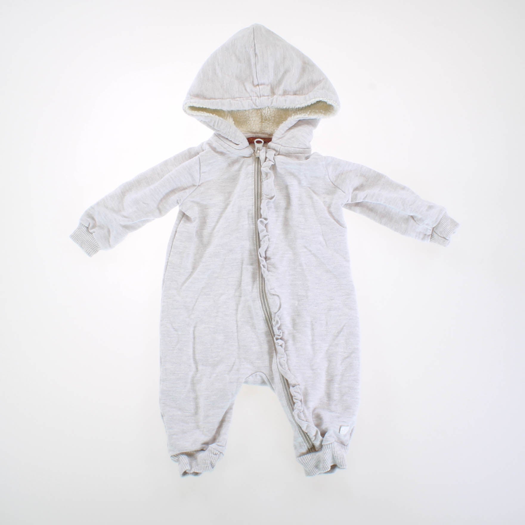 7 for all Mankind Girls Gray Hoodie Jumpsuit Long Sleeve Outfit Size: 3-6 Months Gray Hoodie Jumpsuit