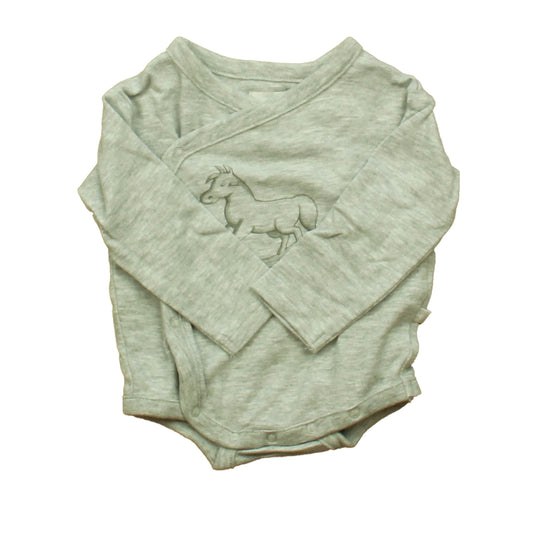 The Little Tailor Girls Gray Horse Onesie Size: 3-6 Months Gray Horse