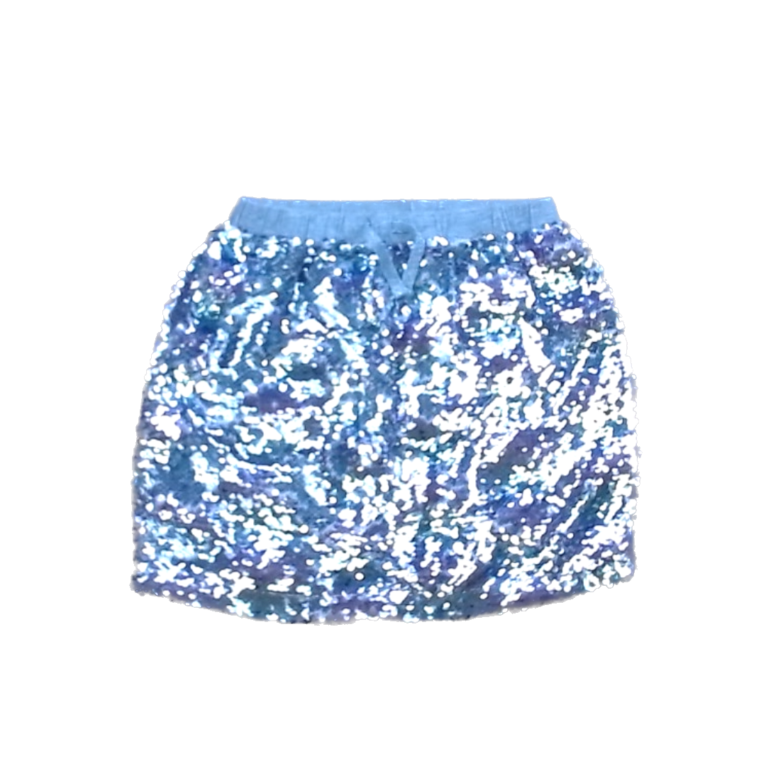 Rockets Of Awesome Girls Gray | Iridescent Sequins Skirt Size: 8 Years Gray | Iridescent Sequins