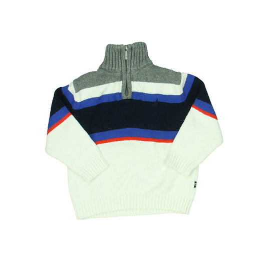 Nautica Boys Gray | Ivory | Navy Sweater Size: 12 Months Gray | Ivory | Navy