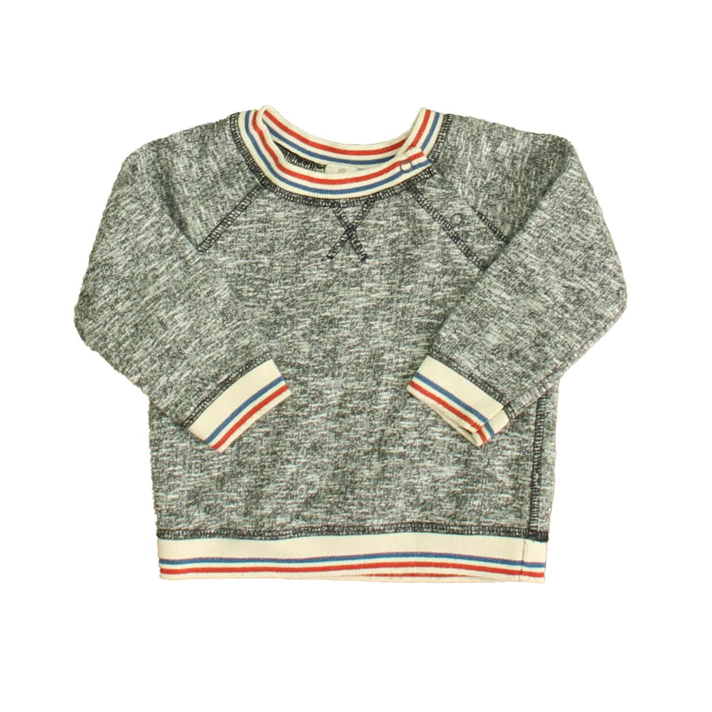 Tucker + Tate Boys Gray | Ivory | Red Long Sleeve Shirt Size: 9 Months Gray | Ivory | Red