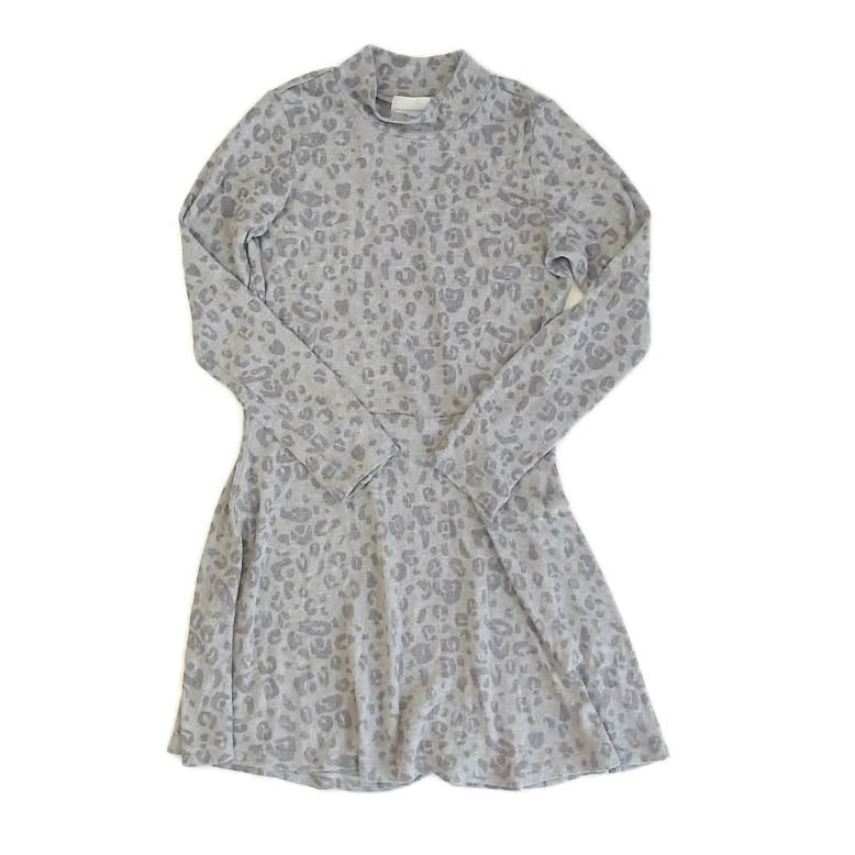 Rockets Of Awesome Girls Gray Leopard Dress Size: 10 Years Gray Leopard