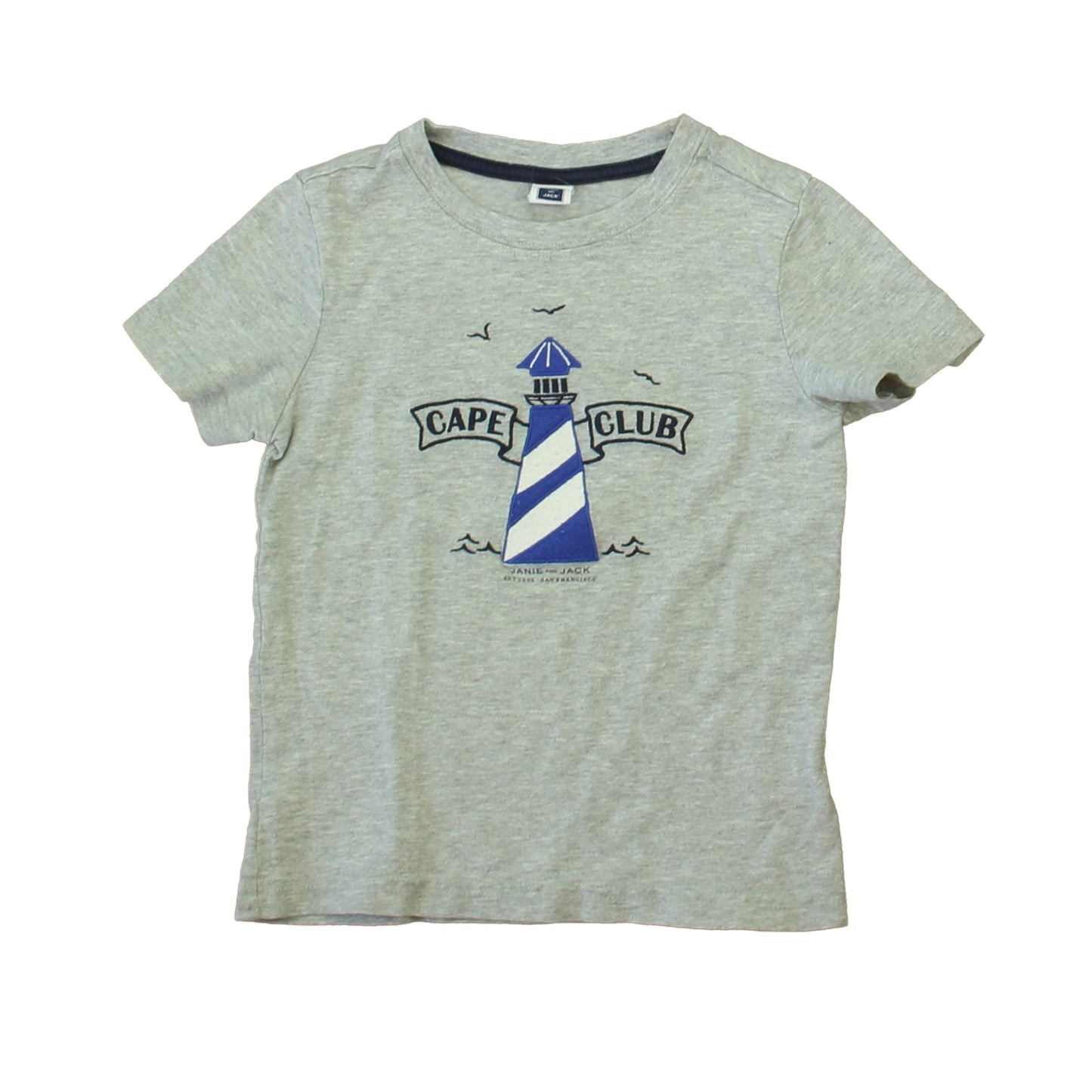 Janie and Jack Boys Gray Lighthouse T-Shirt Size: 3T Gray Lighthouse