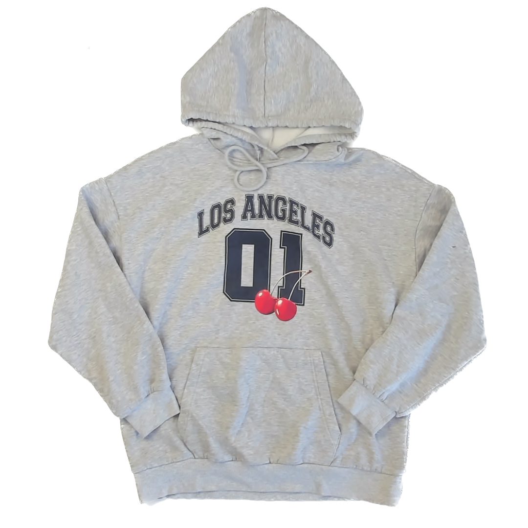 No Boundaries Girls Gray "Los Angeles" Hoodie Size: 12-14 Years Gray "Los Angeles"