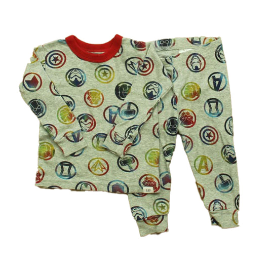 Gap Boys Gray Marvel 2-piece Pajamas Size: 6-12 Months