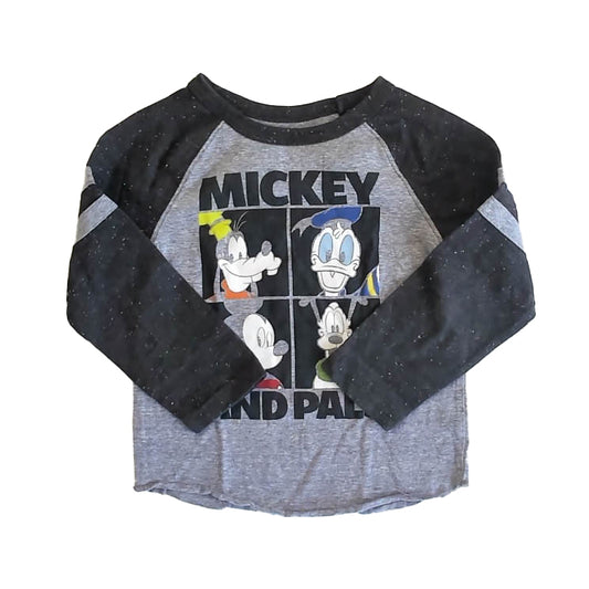 Disney Boys Gray Mickey Long Sleeve T-Shirt Size: 4T Gray Mickey