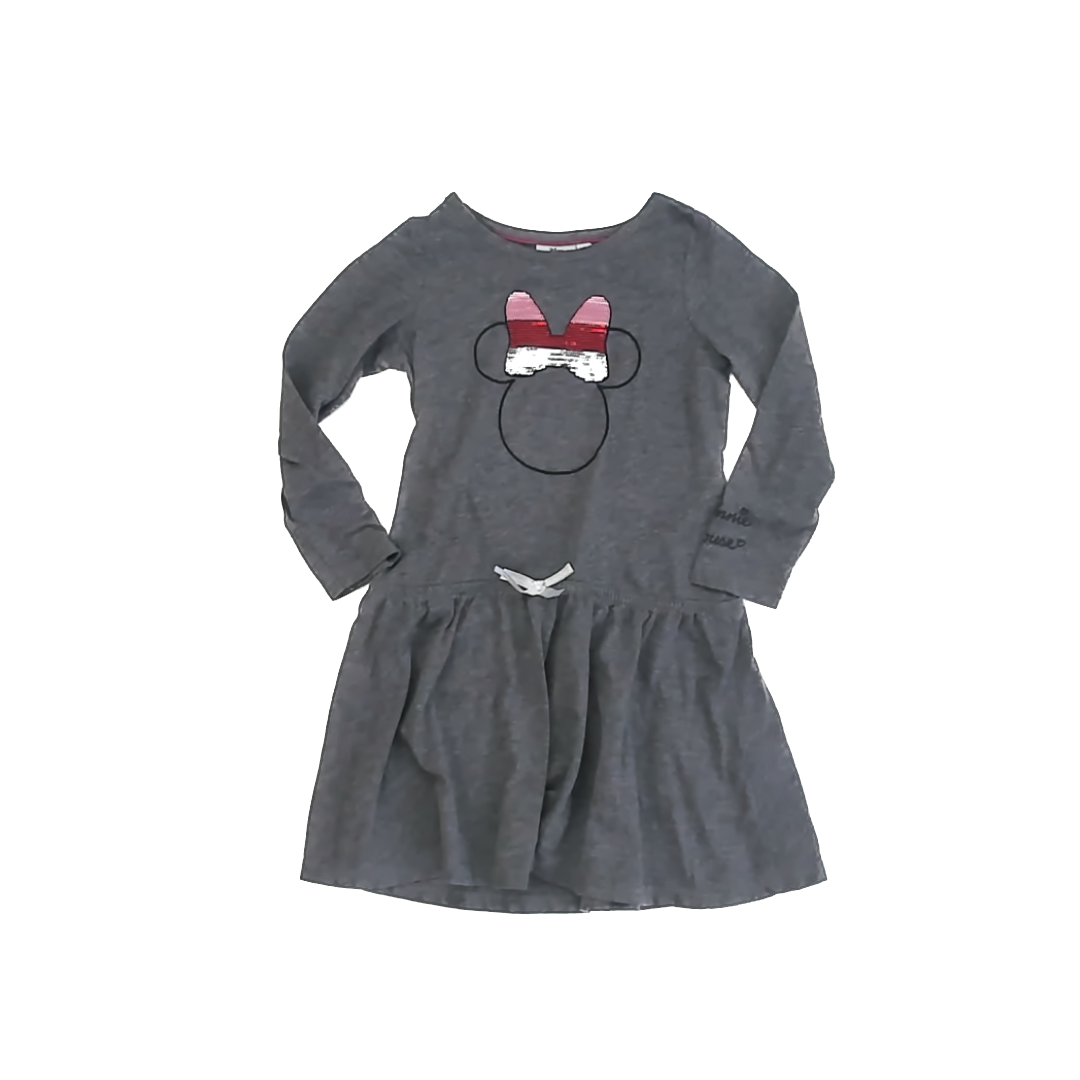 Disney Girls Gray Minnie Mouse Dress Size: 4T Gray Minnie Mouse