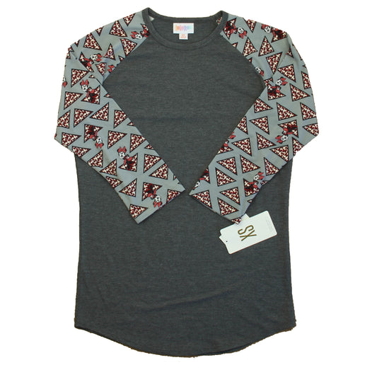 Lula roe Girls Gray Minnie Long Sleeve Shirt Size: Junior XS Gray Minnie