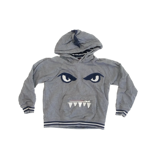 Hanna Andersson Boys Gray Monster Hoodie Size: 4T Gray Monster
