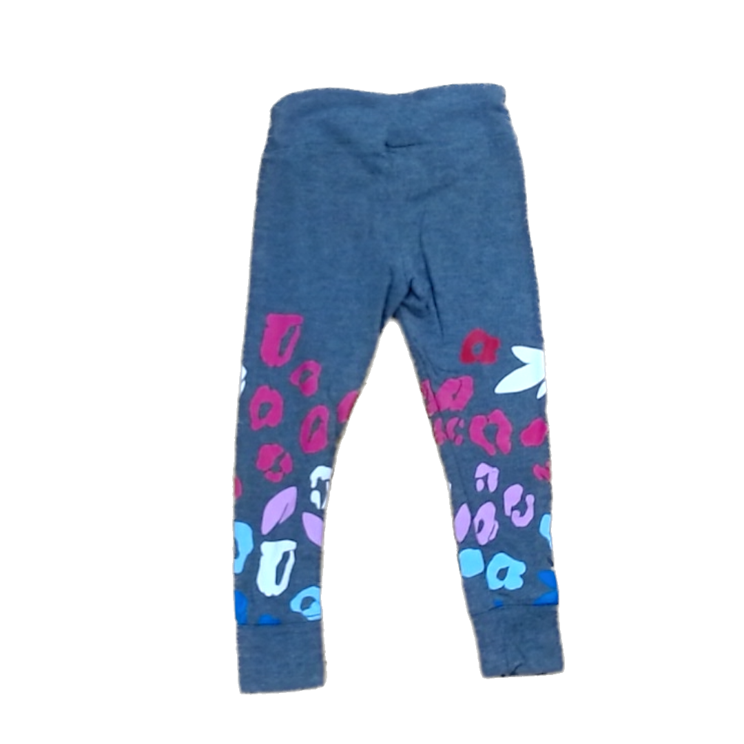 Rockets Of Awesome Girls Gray | Multicolored Leopard Print Casual Pants Size: 3T Gray | Multicolored Leopard Print