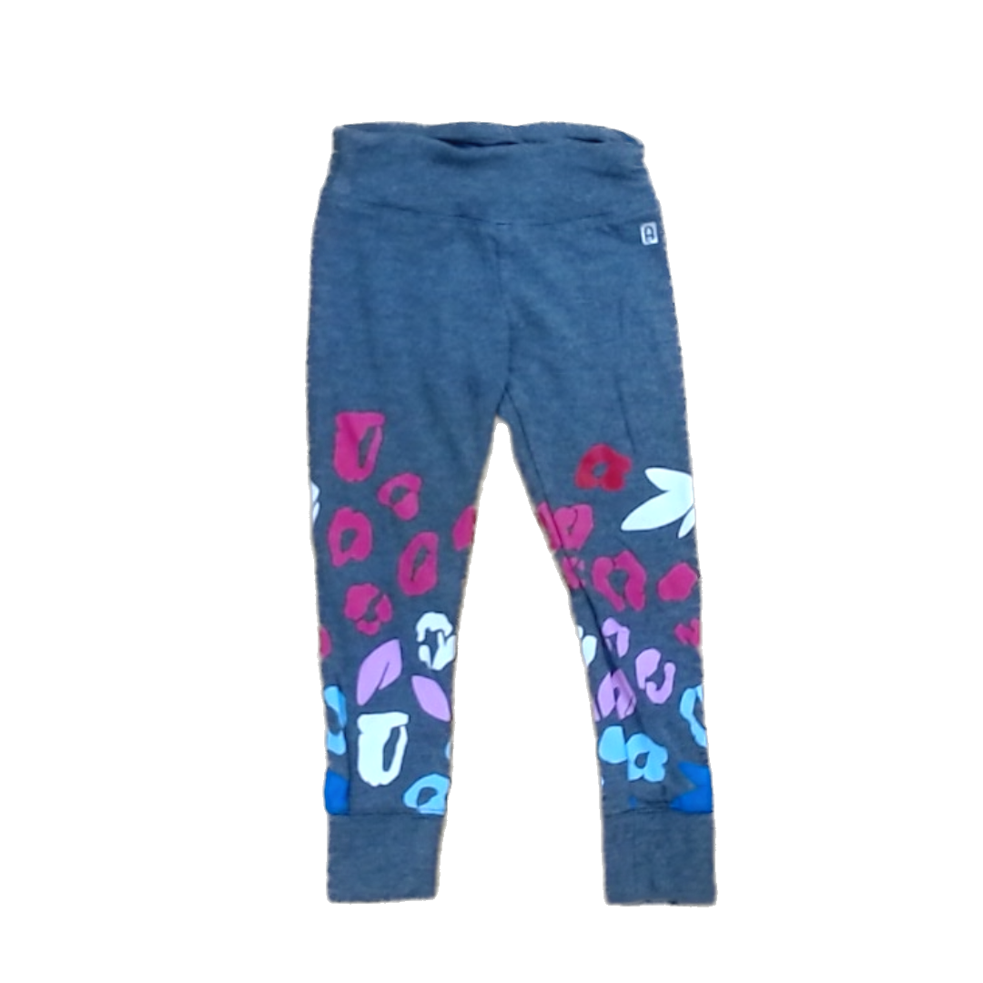 Rockets Of Awesome Girls Gray | Multicolored Leopard Print Casual Pants Size: 3T Gray | Multicolored Leopard Print