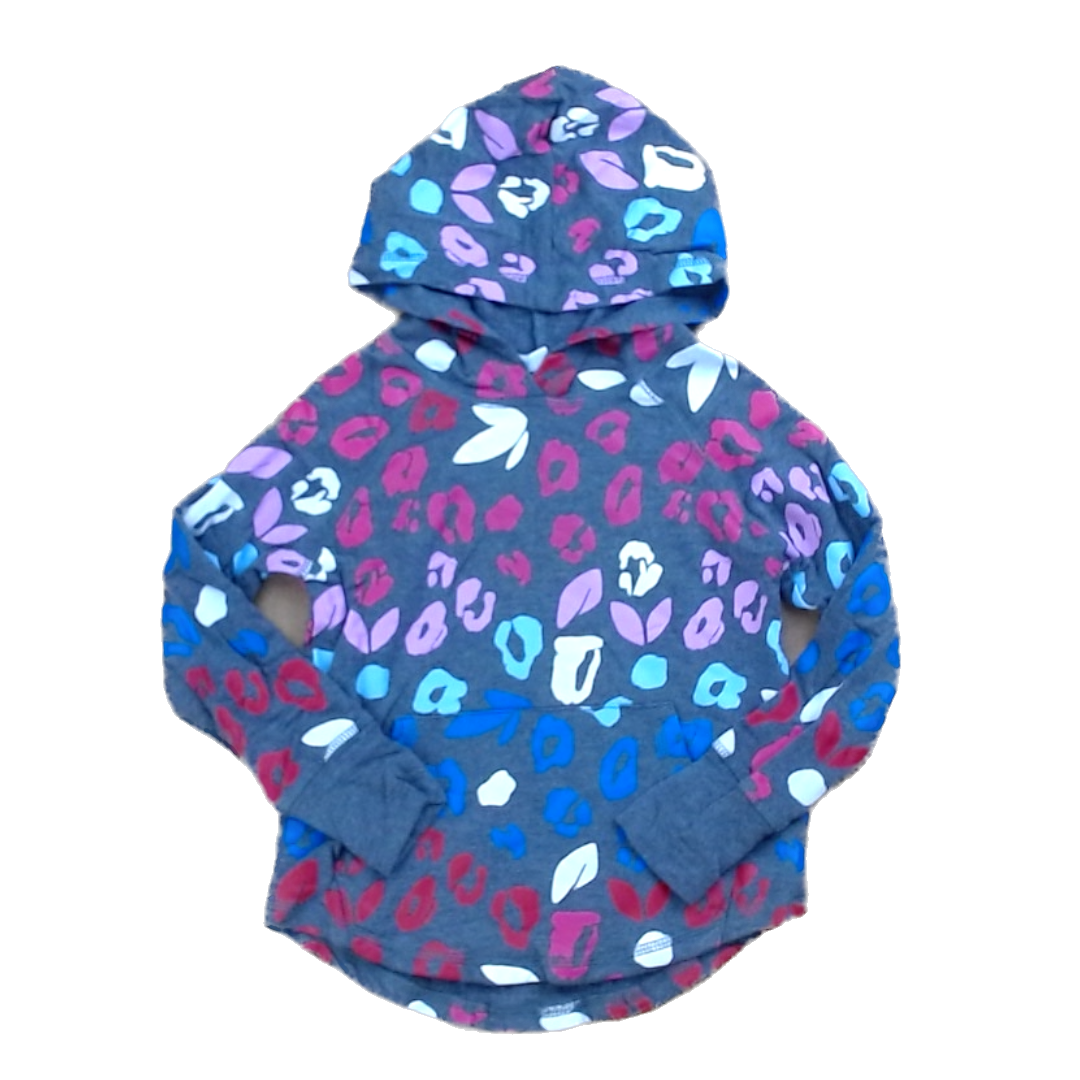 Rockets Of Awesome Girls Gray | Multicolored Leopard Print Long Sleeve Shirt Size: 5T Gray | Multicolored Leopard Print