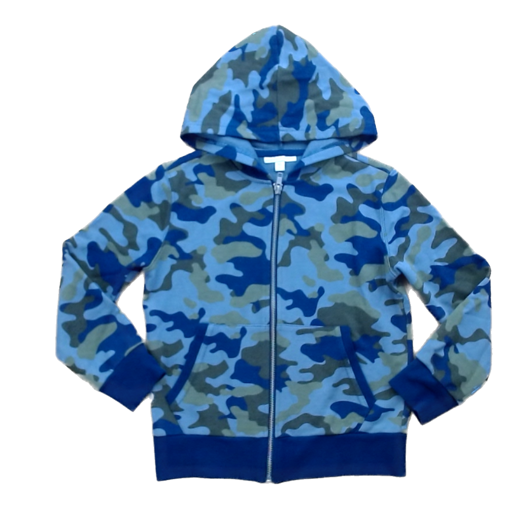Rockets Of Awesome Boys Gray | Navy and Green Camo Sweater Size: 7 Years Gray | Navy and Green Camo