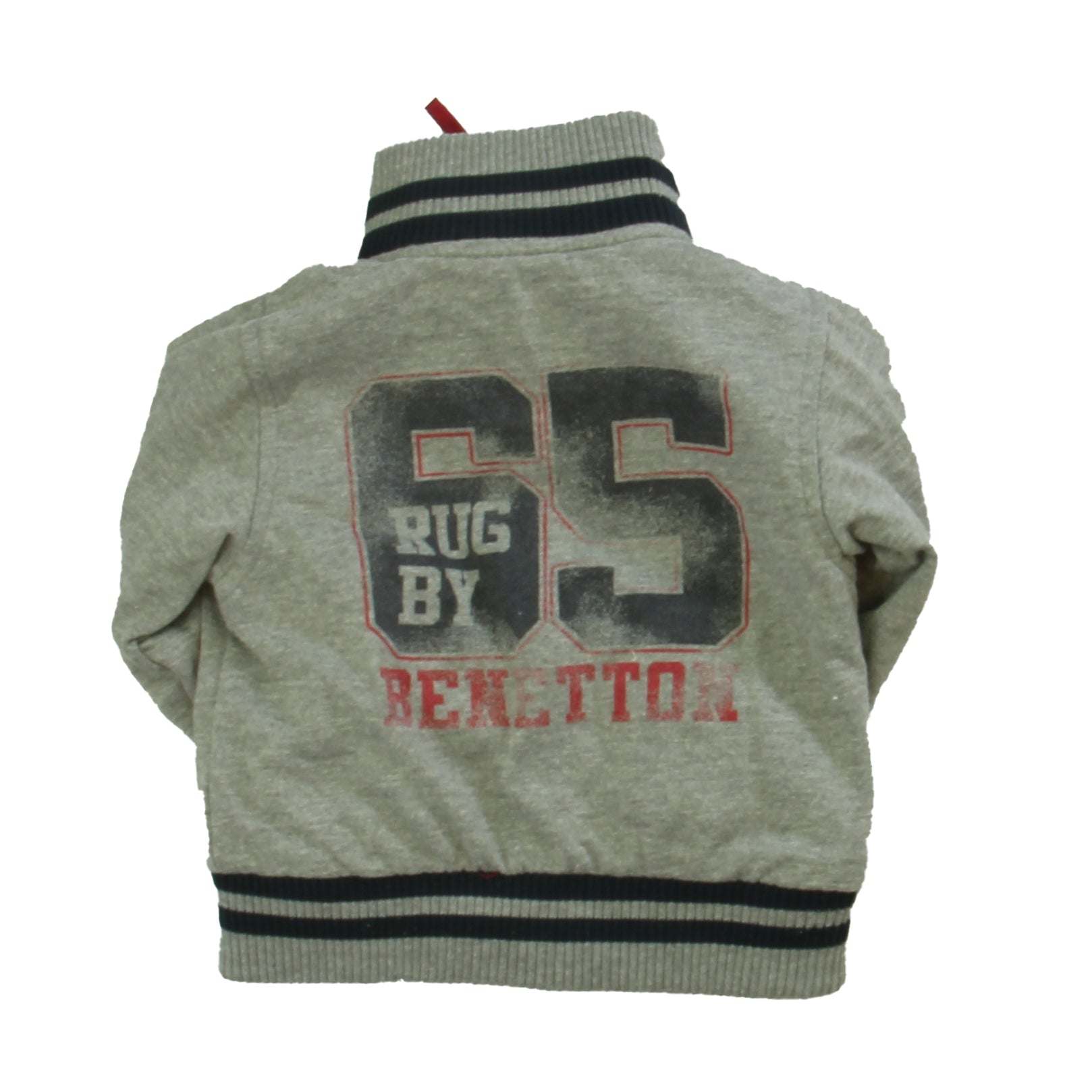 Benetton Boys Gray | Navy | Maroon Jacket Size: 9-12 Months Gray | Navy | Maroon