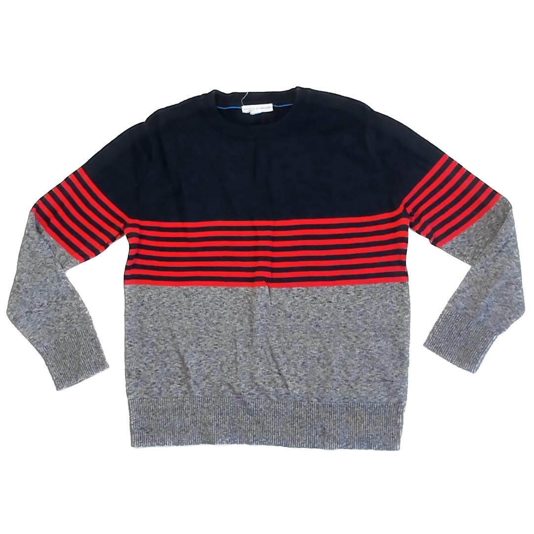 Rockets Of Awesome Boys Gray | Navy | Red Stripes Sweater Size: 8 Years Gray | Navy | Red Stripes