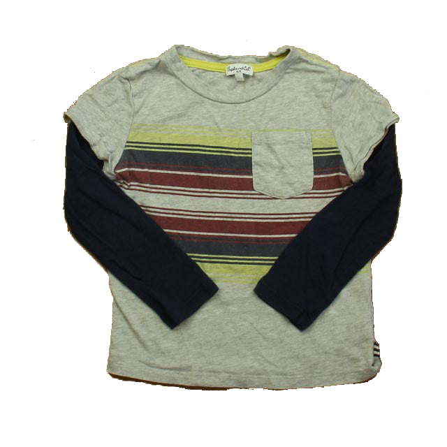 Splendid Boys Gray | Navy Long Sleeve T-Shirt Size: 4-5T