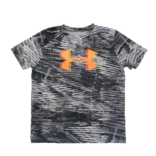 Under Armour Boys Gray | Orange Athletic Top Size: 14 Years Gray | Orange