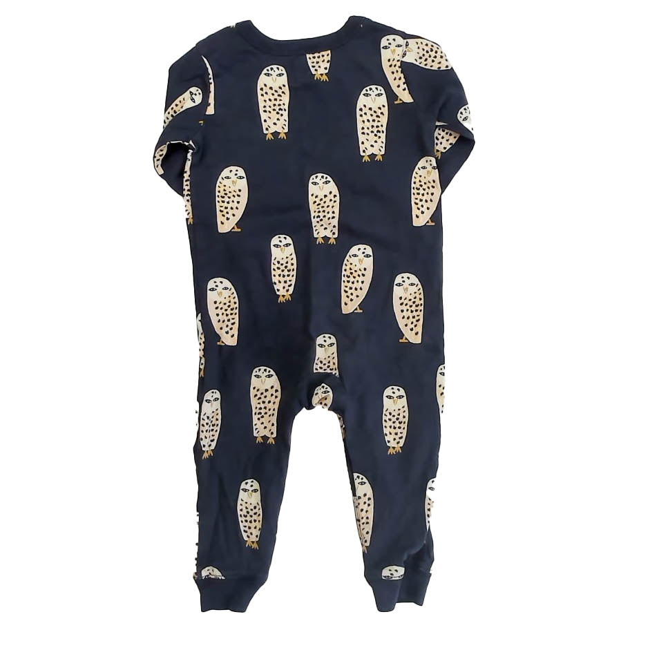 Tea Collection Boys Gray Owls Long Sleeve Outfit Size: 12-18 Months Gray Owls
