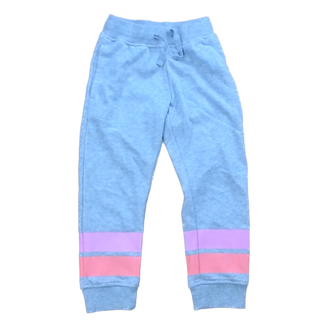 Rockets Of Awesome Girls Gray | Pink and Peach Stripe Pants Size: 5T Gray | Pink and Peach Stripe
