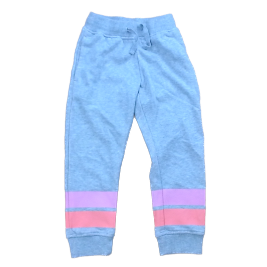 Rockets Of Awesome Girls Gray | Pink and Peach Stripe Pants Size: 5T Gray | Pink and Peach Stripe