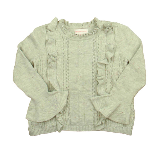 Design History Girls Gray | Pink Flecks Sweater Size: 3T Gray | Pink Flecks