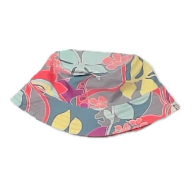 Tea Collection Girls Gray | Pink Floral Hat Size: 12-18 Months Gray | Pink Floral