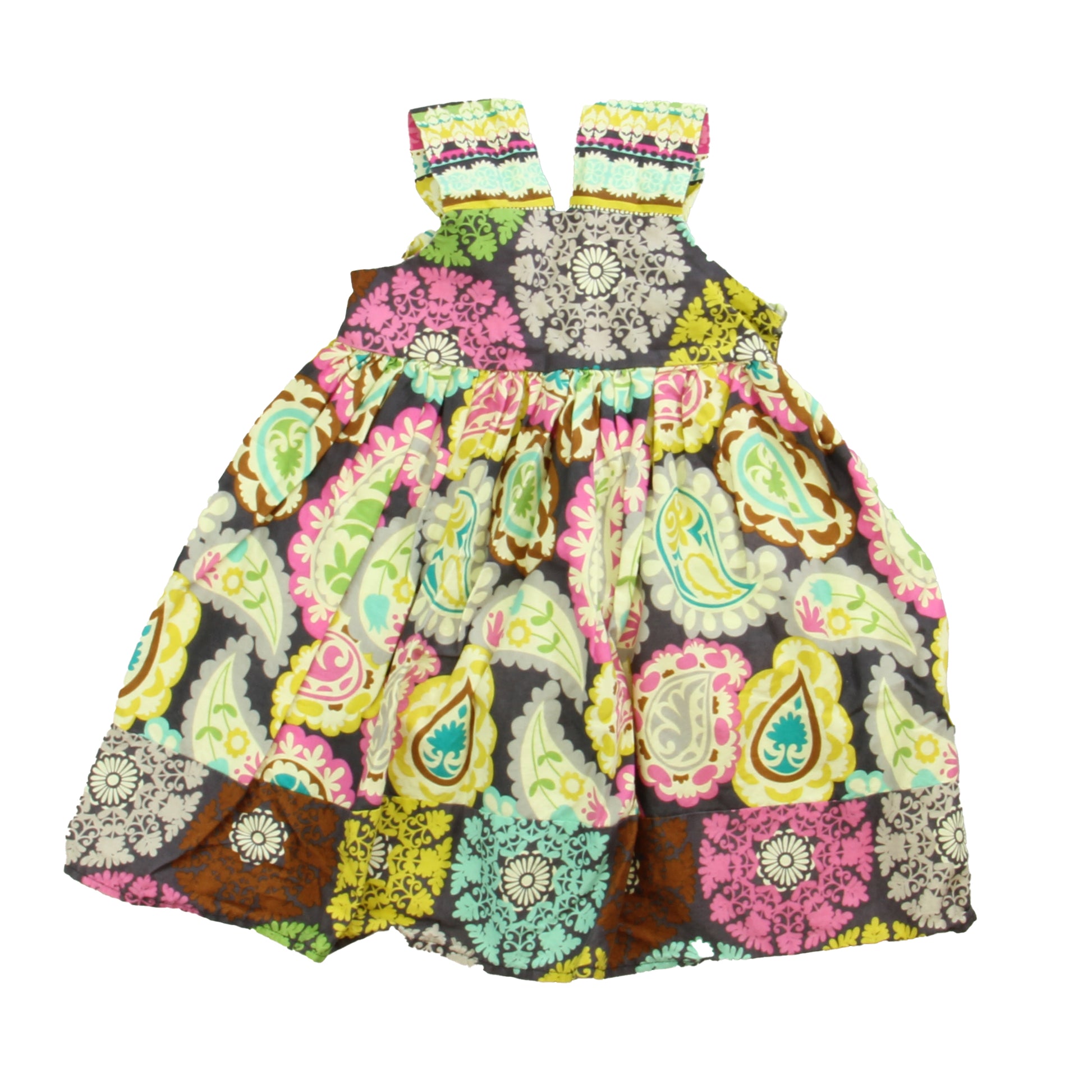 Unknown Brand Girls Gray | Pink | Ivory | Green Dress Size: *2T Gray | Pink | Ivory | Green