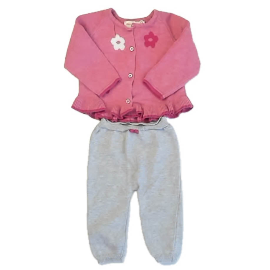Mayoral Girls Gray | Pink Apparel Sets Size: 4-6 Months Gray | Pink