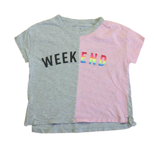 Rockets Of Awesome Girls Gray | Pink T-Shirt Size: 6 Years