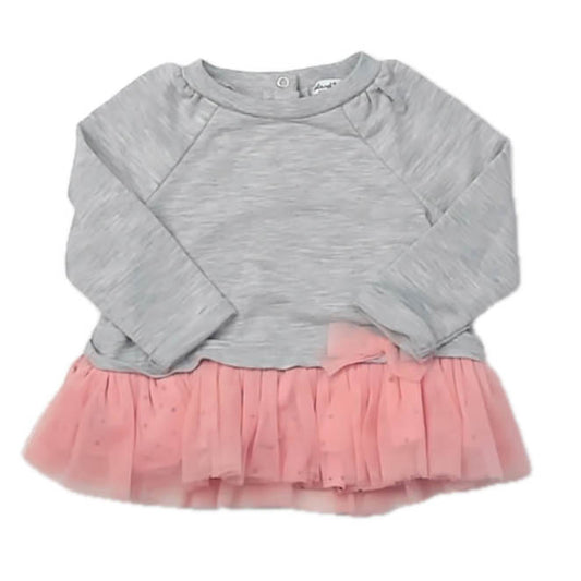 Splendid Girls Gray | Pink Dress Size: 6-12 Months Gray | Pink