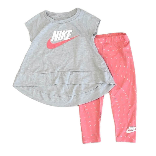 Nike Girls Gray | Pink Apparel Sets Size: 2T Gray | Pink