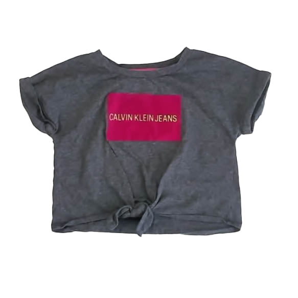 Calvin Klein Girls Gray | Pink T-Shirt Size: 5T Gray | Pink