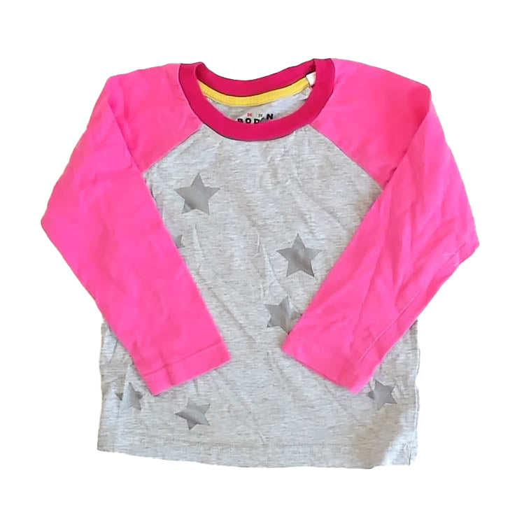 Boden Girls Gray | Pink Long Sleeve T-Shirt Size: 2-3T Gray | Pink
