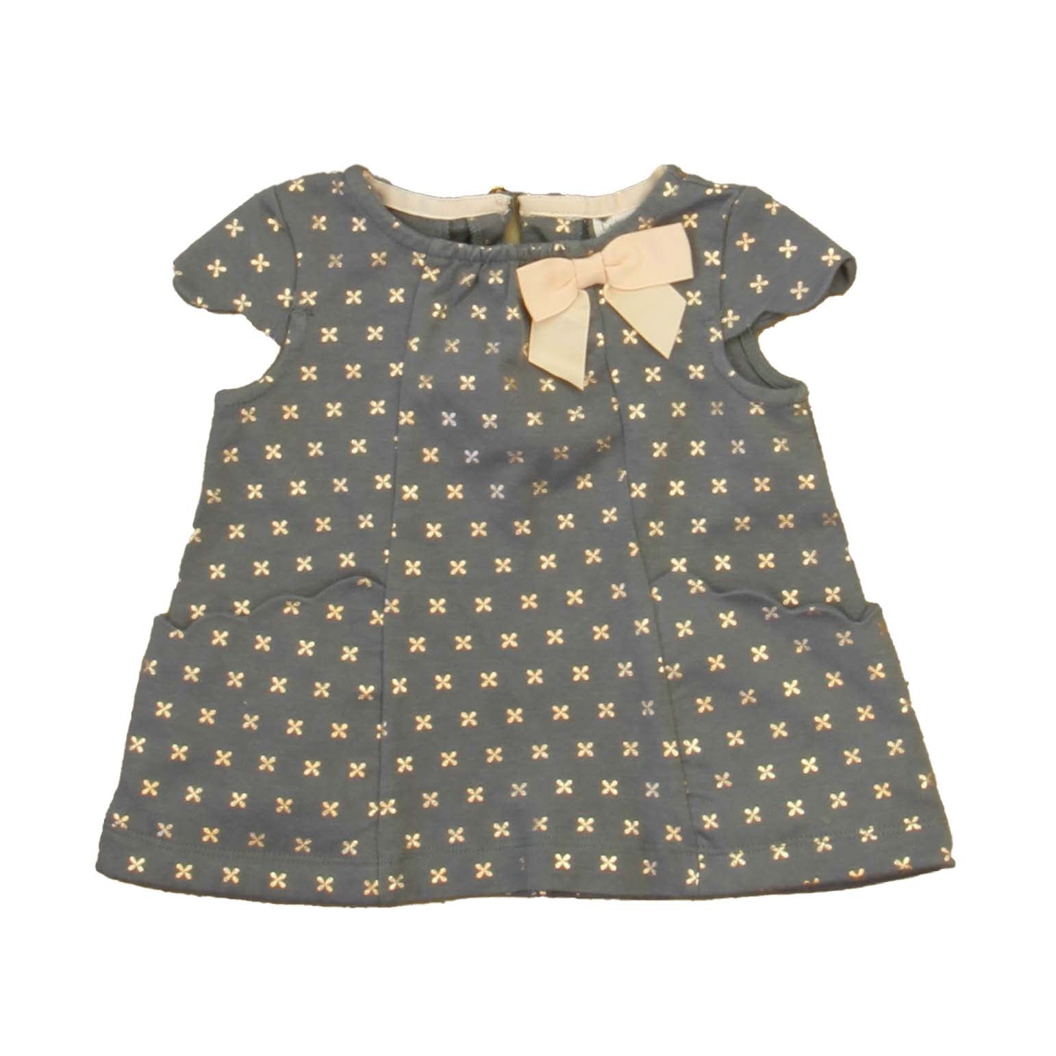 Tahari Girls Gray | Pink Dress Size: 6-9 Months Gray | Pink