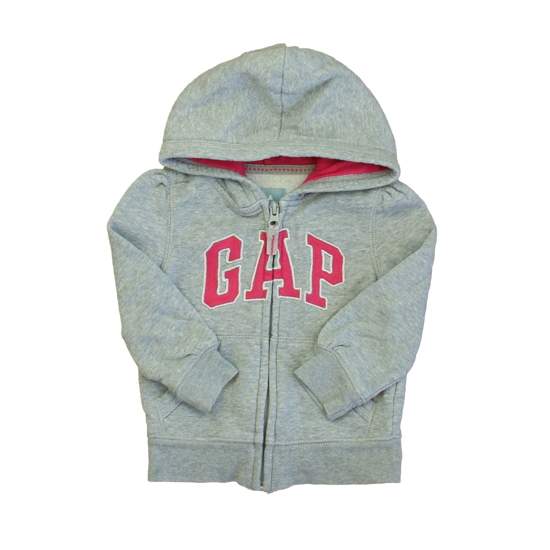 Gap Girls Gray | Pink Hoodie Size: 18-24 Months Gray | Pink