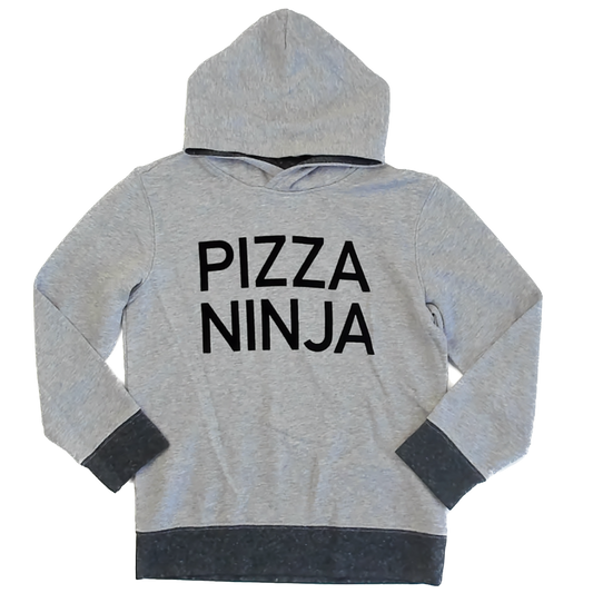 Rockets Of Awesome Boys Gray | Pizza Ninja Sweater Size: 10-12 Years Gray | Pizza Ninja
