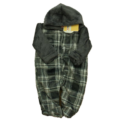 GMI Boys Gray Plaid Long Sleeve Outfit Size: 9-12 Months