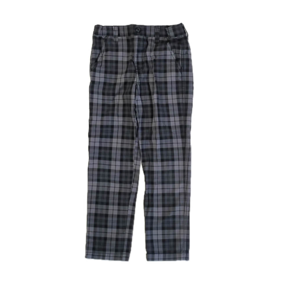 Tea Collection Boys Gray Plaid Pants Size: 7 Years Gray Plaid
