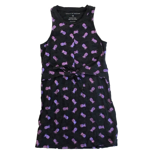 Rockets of Awesome Girls Gray | Purple Pineapples Dress Size: 10 Years Gray | Purple Pineapples