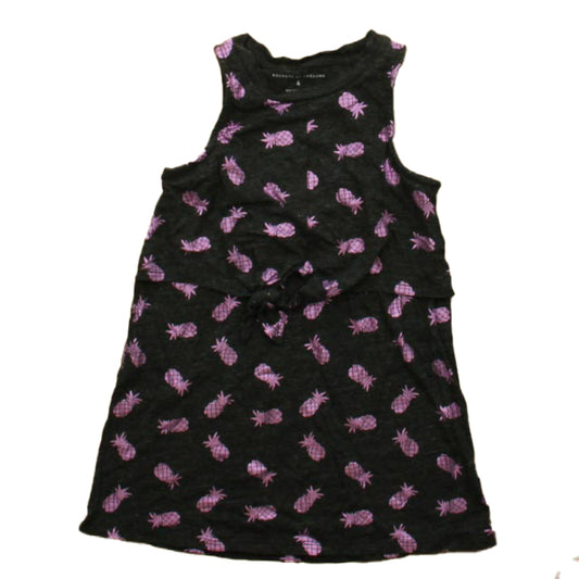 Rockets Of Awesome Girls Gray | Purple Pinecones Dress Size: 4T Gray | Purple Pinecones