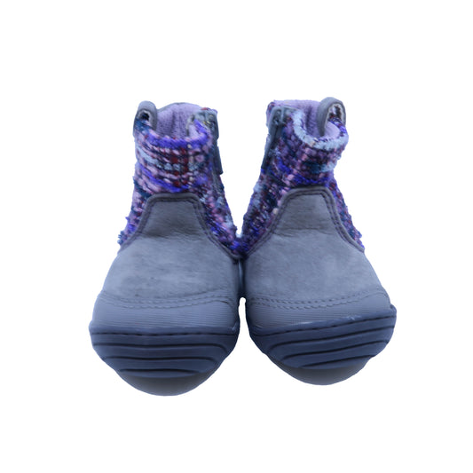 Surprize Girls Gray | Purple Boots Size: 2 Infant Gray | Purple