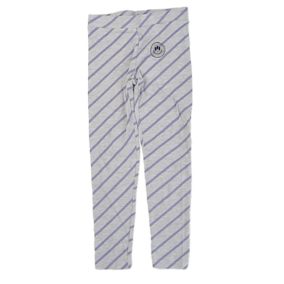 Rockets of Awesome Girls Gray | Purple Leggings Size: 7 Years Gray | Purple